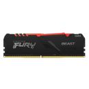 Kingston FURY Beast / DDR4 / 32GB / 3200MHz / CL16 / 2x16GB / RGB / Black KF432C16BB2AK2 / 32