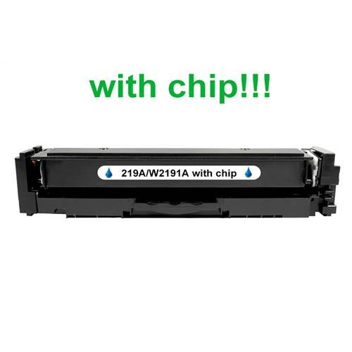 Kompatibilný toner pre HP 219A / W2191A-Plne funkčný čip! Cyan 1200 strán