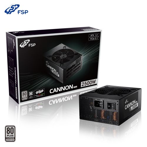 FSP CANNON PRO / 2500W / ATX 3.1 / 80PLUS Platinum 230V EU / Modular / Retail PPA25A0102
