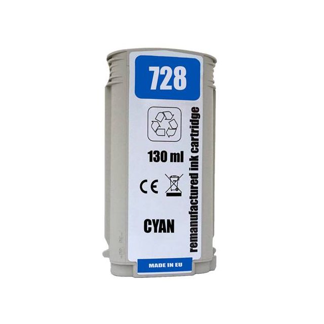 Renovovaná kazeta pre HP 728 (130ml) / F9J67A Cyan Premium